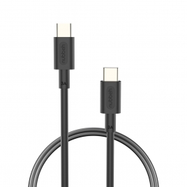 Cable Nubbeh USB-C Macho / USB-C Macho 3A 60W 1.5M Silicona Black