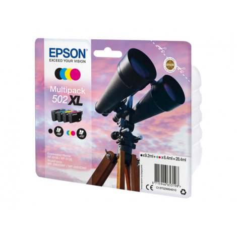 Cartucho Epson 502XL Multipack Claria Premium XP-5100 / XP-5105 / WF-2860 / WF-2865