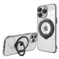 Funda Movil Back Cover Cool Magnetic Ring Transparente/Black iPhone 15 PRO