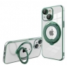 Funda Movil Back Cover Cool Magnetic Ring Transparente/Green iPhone 15 Plus