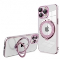 Funda Movil Back Cover Cool Magnetic Ring Transparente/Pink iPhone 15 PRO