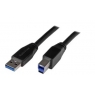 Cable Startech USB 3.0 Macho / USB 3.0 B Macho Activo 5M Black