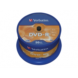 DVD-R Verbatim 4.7GB 16X Lata 50U