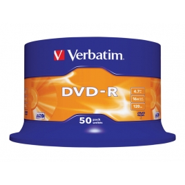 DVD-R Verbatim 4.7GB 16X Lata 50U