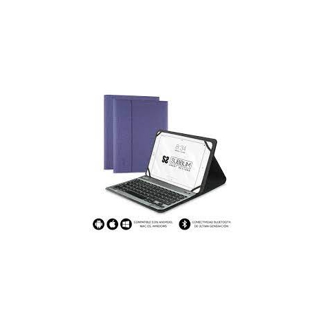 Funda Tablet Subblim Keytab PRO 10.1" + Teclado Bluetooth Purple