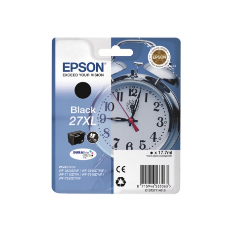 Cartucho Epson 27XL Black WF-3620DWF WF-3640DTWF WF-7110DTW WF-7610DWF WF-7620DTWF