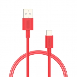 Cable Nubbeh USB Macho / USB-C Macho 3A 18W 1M red