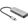 Puerto Replicador USB-C Hyper HDMI + 2X USB 3.0 + USB-C PD 100W Gray