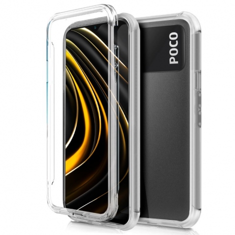 Funda Movil Back + Front Cover Cool Silicona 3D Transparente Pocophone M3