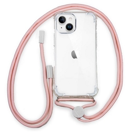 Funda Movil Back Cover Cool Silicona + Cordon Pink iPhone 14 Plus