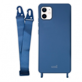 Funda Movil Back Cover Cool Silicona Blue + Cinta Blue iPhone 12 Mini