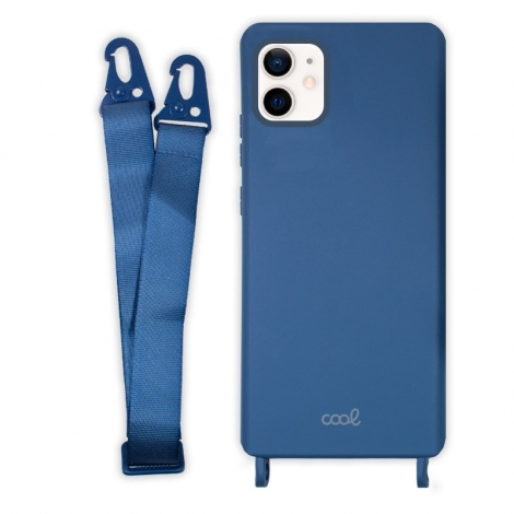 Funda Movil Back Cover Cool Silicona Blue + Cinta Blue iPhone 12 Mini
