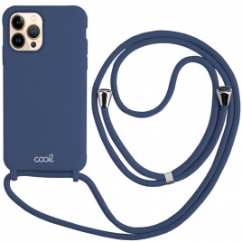 Funda Movil Back Cover Cool Silicona Blue + Cordon Blue iPhone 13 PRO MAX
