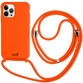 Funda Movil Back Cover Cool Silicona Orange + Cordon Orange iPhone 13 PRO