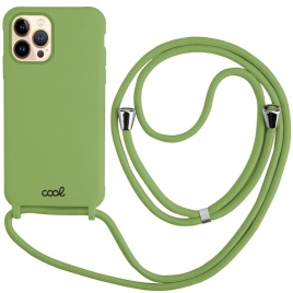 Funda Movil Back Cover Cool Silicona Pistachio Green + Cordon Pistachio Green iPhone 13 PRO MAX