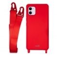 Funda Movil Back Cover Cool Silicona red + Cinta red iPhone 11