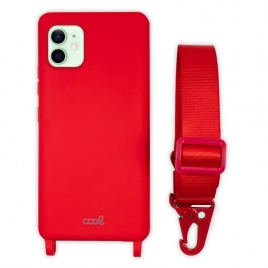Funda Movil Back Cover Cool Silicona red + Cinta red iPhone 12 / 12 PRO