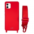 Funda Movil Back Cover Cool Silicona red + Cinta red iPhone 12 Mini