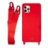 Funda Movil Back Cover Cool Silicona red + Cinta red iPhone 12 PRO MAX