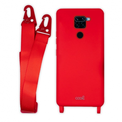 Funda Movil Back Cover Cool Silicona red + Cinta red Xiaomi Redmi Note 9