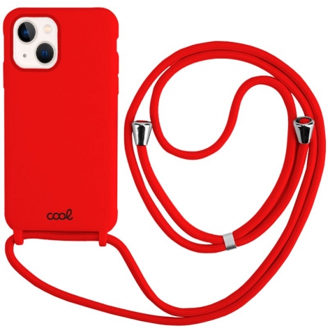 Funda Movil Back Cover Cool Silicona red + Cordon red iPhone 13 Mini