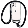 Funda Movil Back Cover Cool Silicona Transparente + Cordon Black iPhone 12 Mini