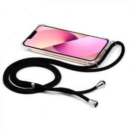 Funda Movil Back Cover Cool Silicona Transparente + Cordon Black iPhone 13