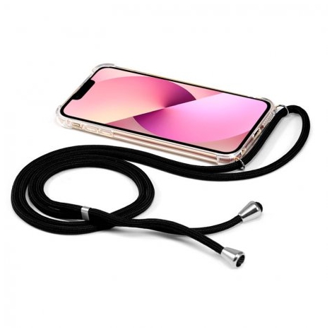 Funda Movil Back Cover Cool Silicona Transparente + Cordon Black iPhone 13