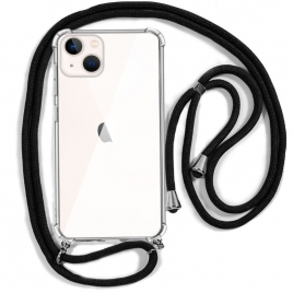 Funda Movil Back Cover Cool Silicona Transparente + Cordon Black iPhone 13 Mini