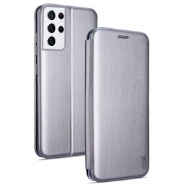 Funda Movil Cool Flip Cover Elegance Silver Samsung Galaxy S21 Ultra