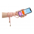Funda Movil Back Cover Celly Silicona Transparente + Cordon Pink iPhone 11 PRO