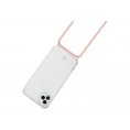 Funda Movil Back Cover Celly Silicona Transparente + Cordon Pink iPhone 11 PRO MAX