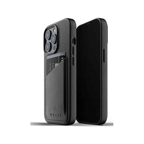 Funda Movil Back Cover Mujjo Leather Bolsillo Black iPhone 13 PRO