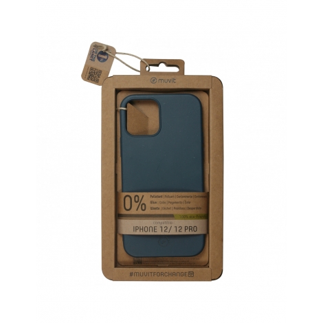 Funda Movil Back Cover Muvit ECO Bambootek Dark Ocean iPhone 12 / 12 PRO