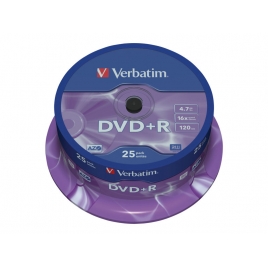 DVD+R Verbatim 4.7GB 16X Lata 25U