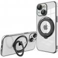 Funda Movil Back Cover Cool Magnetic Ring Transparente/Black iPhone 15 Plus
