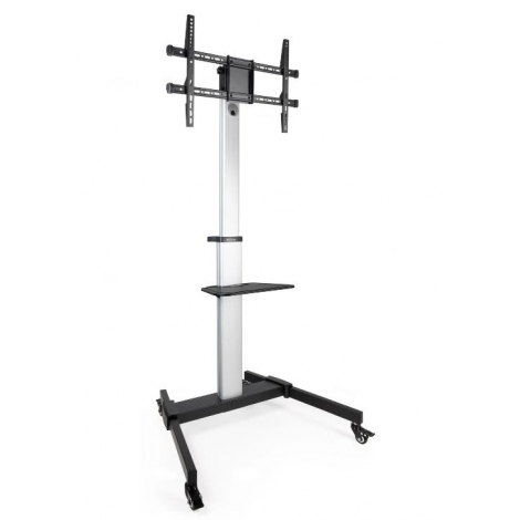 Soporte Monitor Suelo Movil Tooq 37-86" Ruedas Black / Silver
