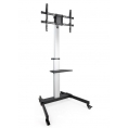 Soporte Monitor Suelo Movil Tooq 37-86" Ruedas Black / Silver