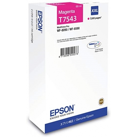 Cartucho Epson T7543xxl Magenta  WF PRO WF-8010 WF-8090 WF-8510 WF-8590