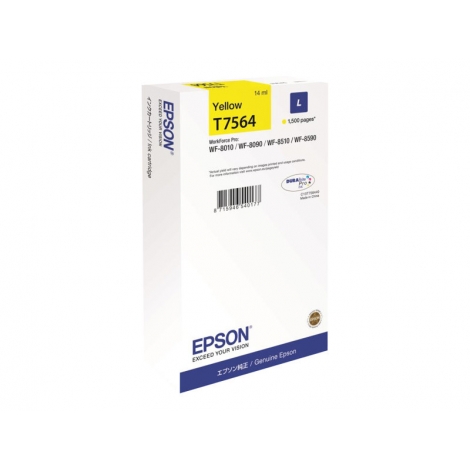 Cartucho Epson T7564 Yellow WF PRO WF-8010 WF-8090 WF-8510 WF-8590