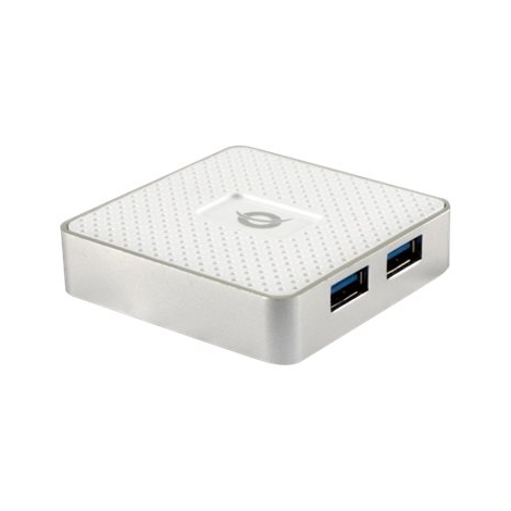 HUB Conceptronic USB 4 Puertos USB 3.0 White + Alimentador