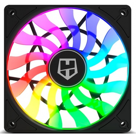 Ventilador 12CM 120X120x25mm NOX Slim FAN Black RGB