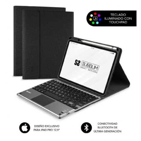 Funda Tablet + Teclado Subblim Bluetooth Black iPad PRO 12.9" (3ª 4ª 5ª GEN)