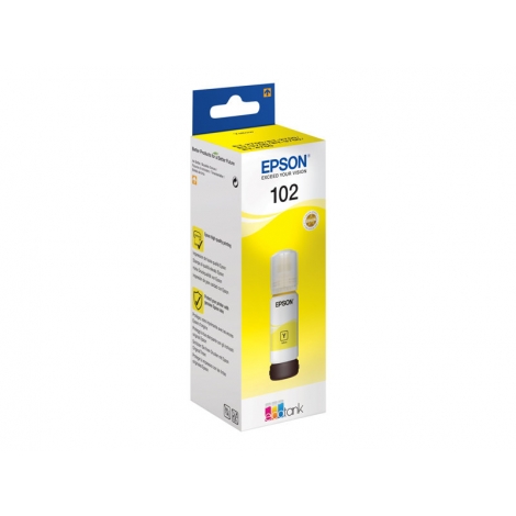 Bote de Tinta Epson 102 Yellow 70ML Ecotank ET-2700 ET-2750 ET-3700 ET-3750 ET-4750