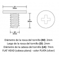Tornillo de Ensamblaje para Portatil M 2X2X7 1 UD