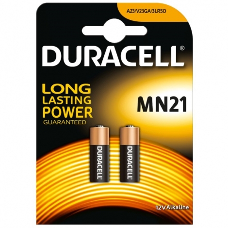 Pila Alcalina Duracell Long Lasting Power Tipo MN21 23A 3LR50 12V Pack 2U