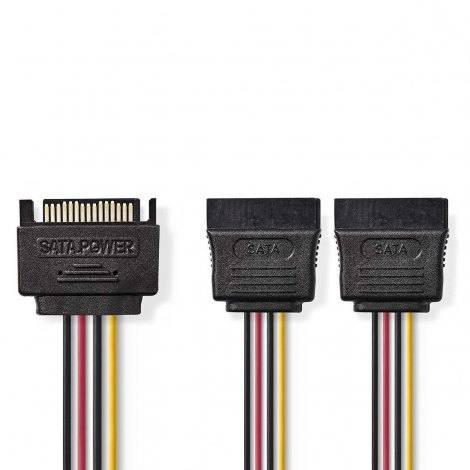 Adaptador Kablex Fuente de Alimentacion Sata / 2X Sata
