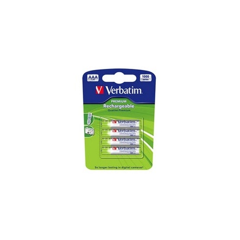 Pila Recargable Verbatim Tipo AAA 1000MAH Pack 4