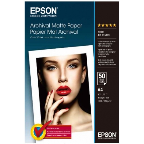 Papel Epson Premium Matte Foto A4 Archival 50H