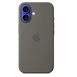 Funda iPhone 16 Plus Apple Silicona Stone Gray MagSafe